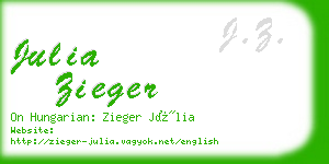 julia zieger business card
